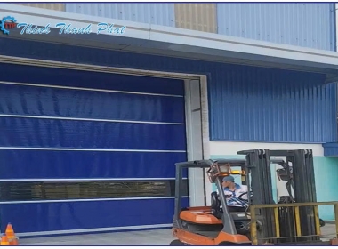 CỬA CUỐN NHANH MÀU XANH DƯƠNG