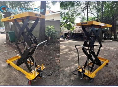 BÀN NÂNG THỦY LỰC PT1000B (1000KG) VẬN HÀNH BẰNG CƠ